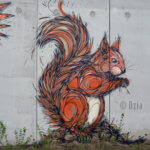 Fresque d'un écureuil
